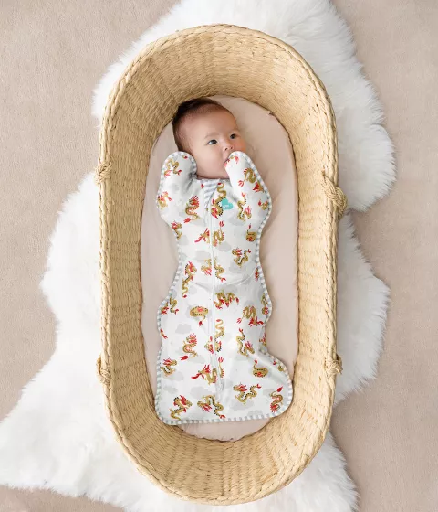  Love to Dream Swaddle UP Self-Soothing Sleep Sack 8-13 lbs,  Lightweight Spring Swaddle for Dramatically Better Sleep, Snug Fit Calms  Startle Reflex, 0.2TOG, White Space Print, Small : Baby