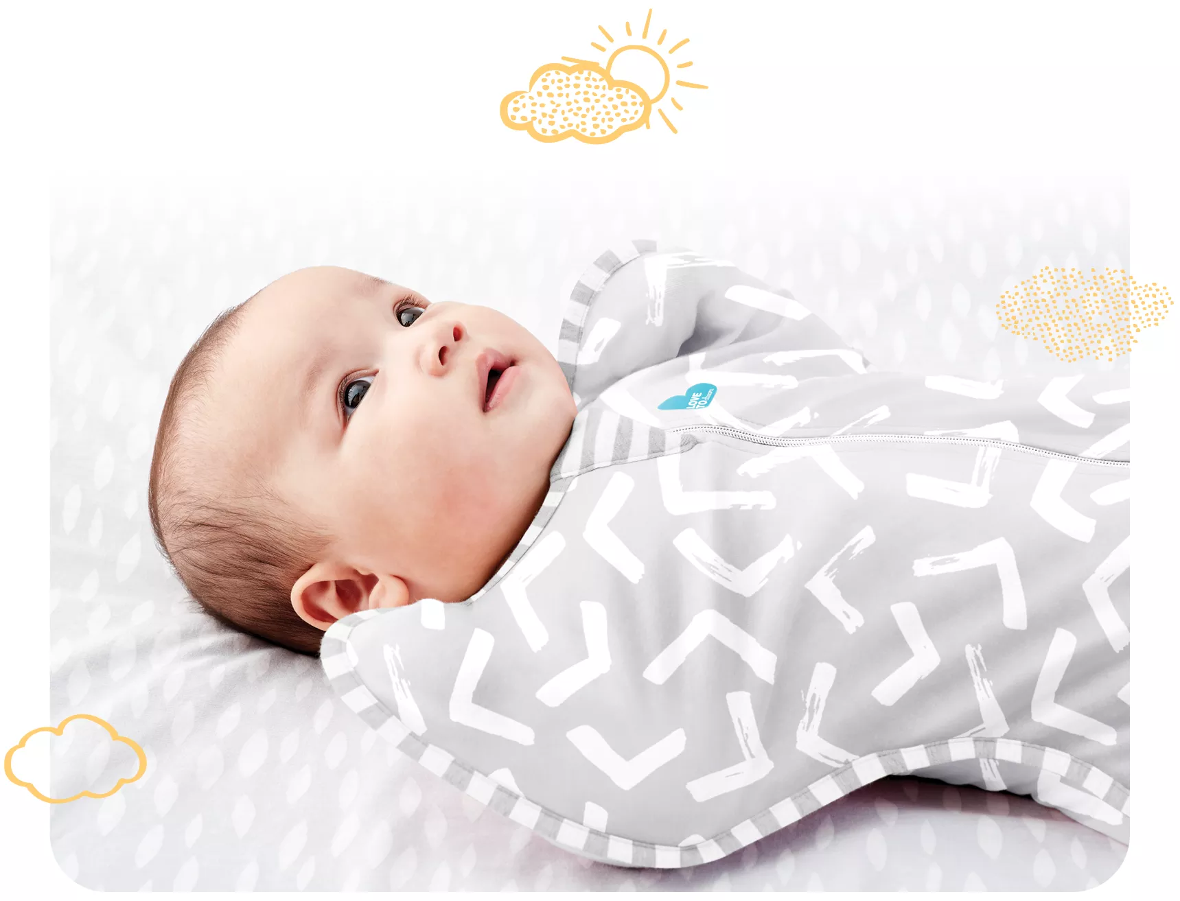 Baby in Bamboo swaddle