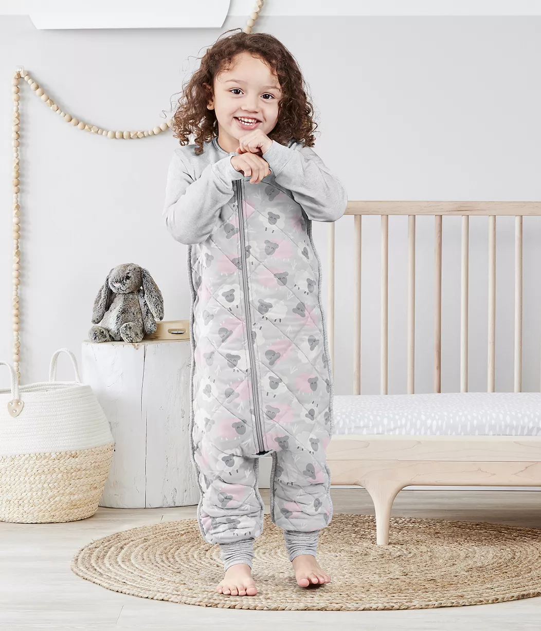 Love To Dream™ Pyjama avec coton biologique et laine mérinos australienne Chaud Moutons Rose