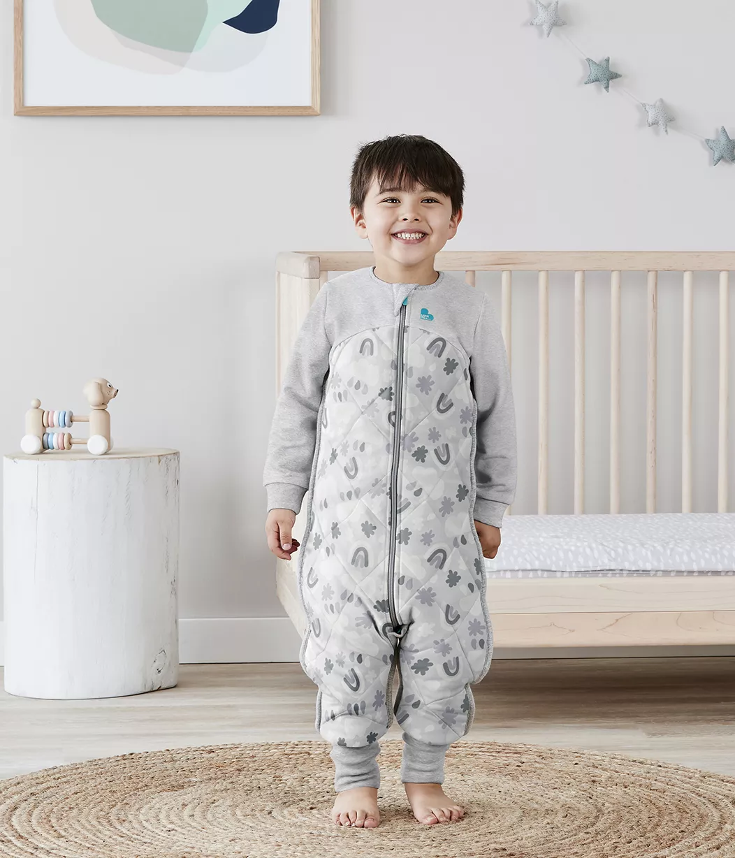 Love To Dream™ Pyjama avec coton biologique et laine mérinos australienne Chaud Des Nuages Gris