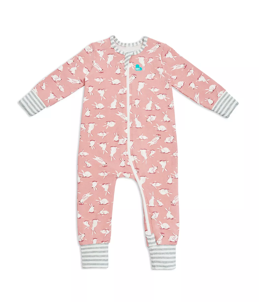 Footless Romper Cottontail Rose